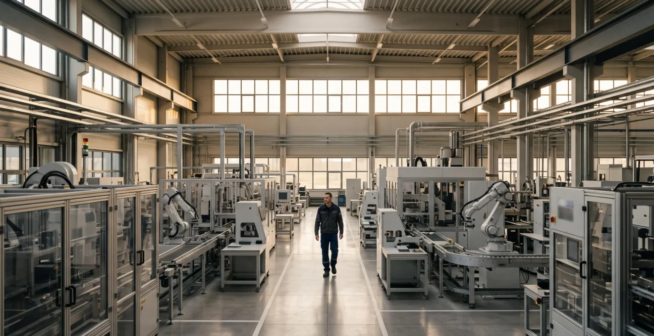 Vue d'ensemble d'un site industriel moderne symbolisant le déploiement de plusieurs normes de management ISO